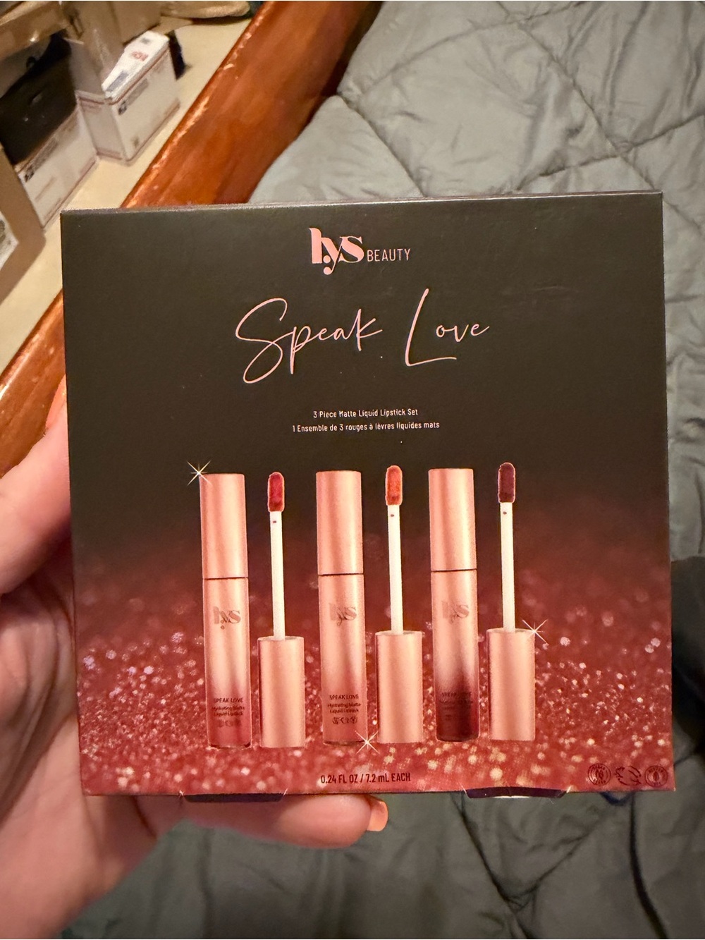 Speak Love Matte Liquid Lipstick Set - Rose Trio Brand New